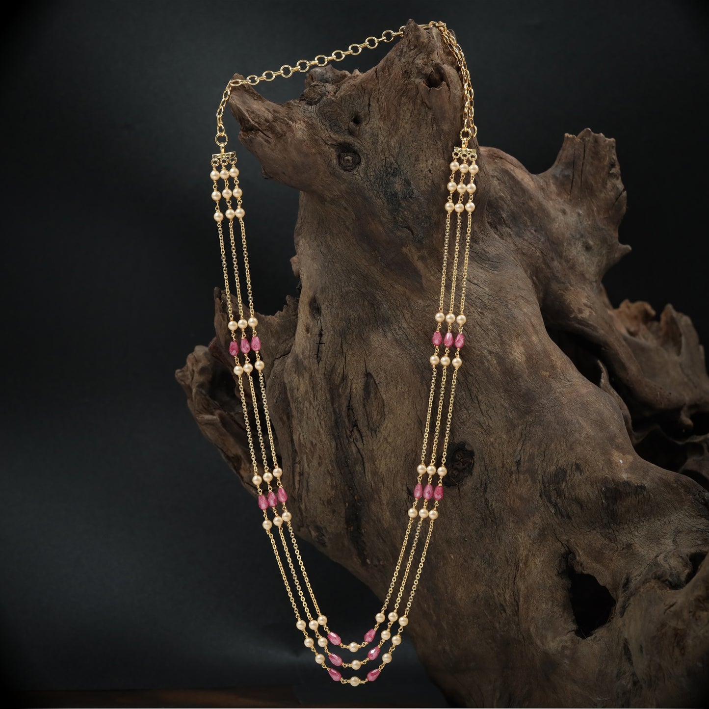 Classic Multi Strand with Even Chain Layers and Elegant Pearl Sections