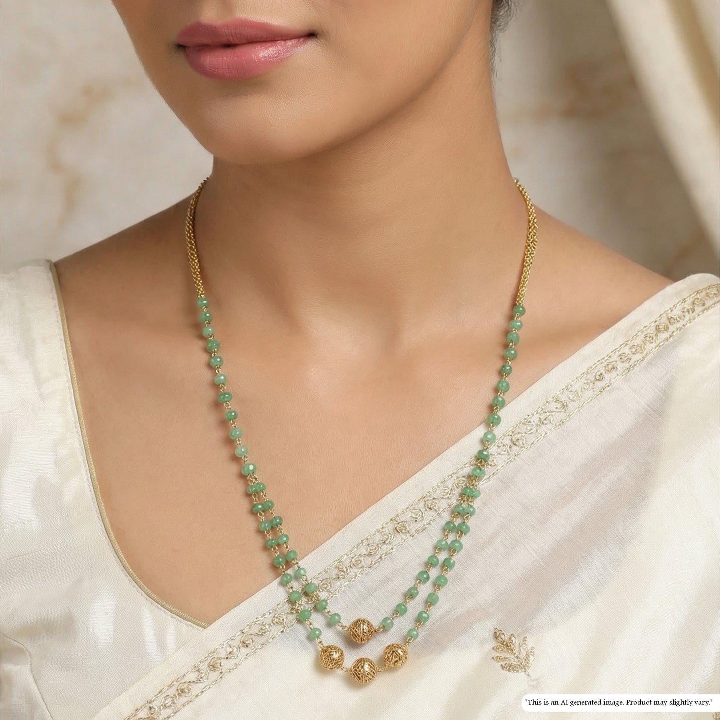 Slender Two Line Beads with Balanced Pattern Flow
