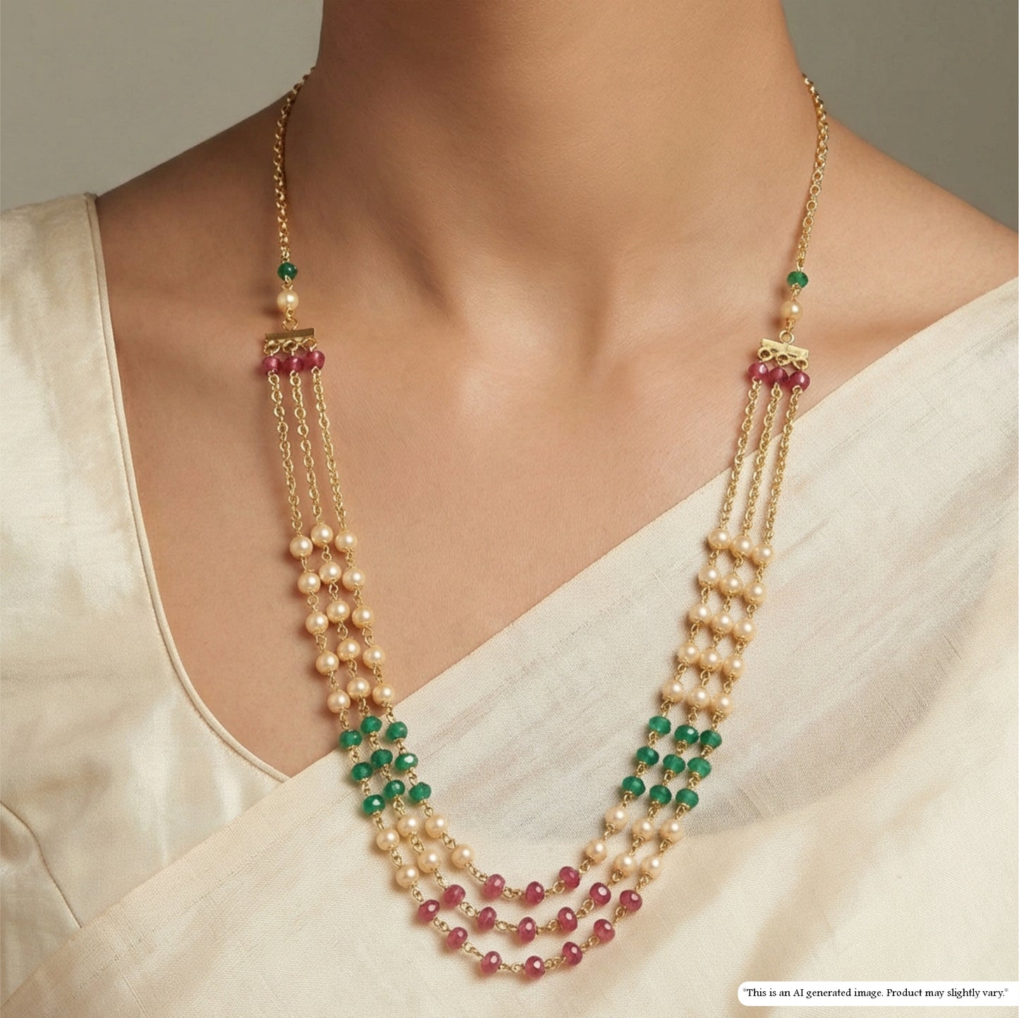 Slender Beads with Symmetrical Drop Formation