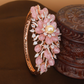 Graceful Botanical Pattern Kada with Pearl Highlight Design
