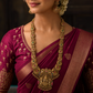Regal Lakshmi Antique Long Haara With Peacock Crest Pendant Detailing