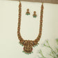 Regal Lakshmi Antique Long Haara With Peacock Crest Pendant Detailing