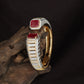 Squared Crest Kada with Dual Frame Centre Detailing