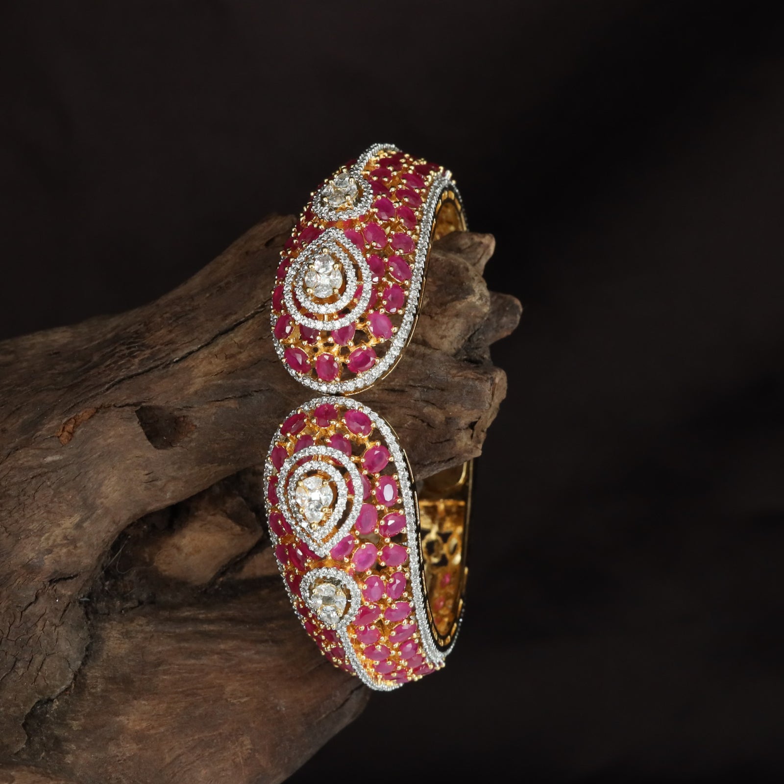 Paisley Bloom Kada with Twin Spiral Detailing