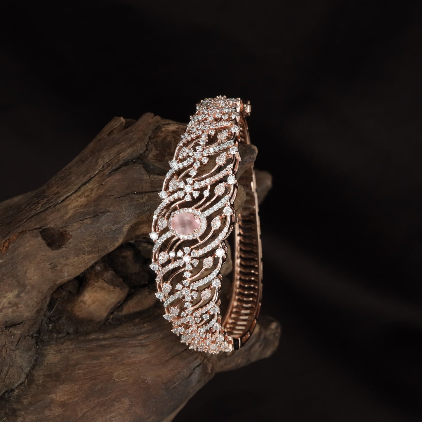 Framed Cascade Kada with Textured Vine Formation