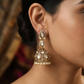 Artisan Bell Shape Kundan Jhumka In Traditional Handcrafted Finish