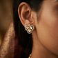 Majestic Floral Frame Kundan Studs With Statement Cluster Styling