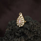 Festive Paisley Design Kundan Finger Ring With Sculpted Border Styling