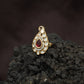 Festive Paisley Design Kundan Finger Ring With Sculpted Border Styling