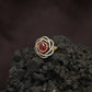 Regal Orbit Kundan Finger Ring With Layered Circular Halo Design