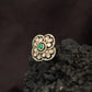Royal Blossom Inspired Kundan Finger Ring With Layered Circular Detailing
