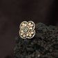 Royal Blossom Inspired Kundan Finger Ring With Layered Circular Detailing
