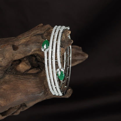 Ripple Band Kada with Open Curve Structure
