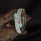 Ripple Band Kada with Open Curve Structure