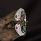 Arched Basketline Kada with Broad Woven Detailing