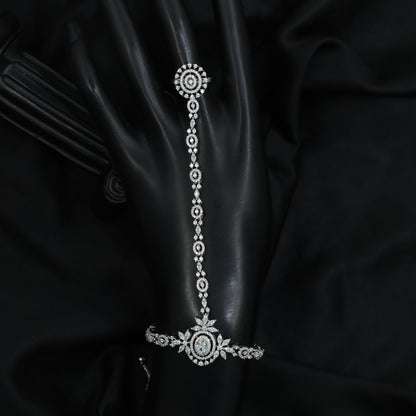 Modern Floral Link Panja with Structured Centre Alignment