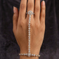 Luxury Floral Hand Panja with Delicate Chain Arrangement