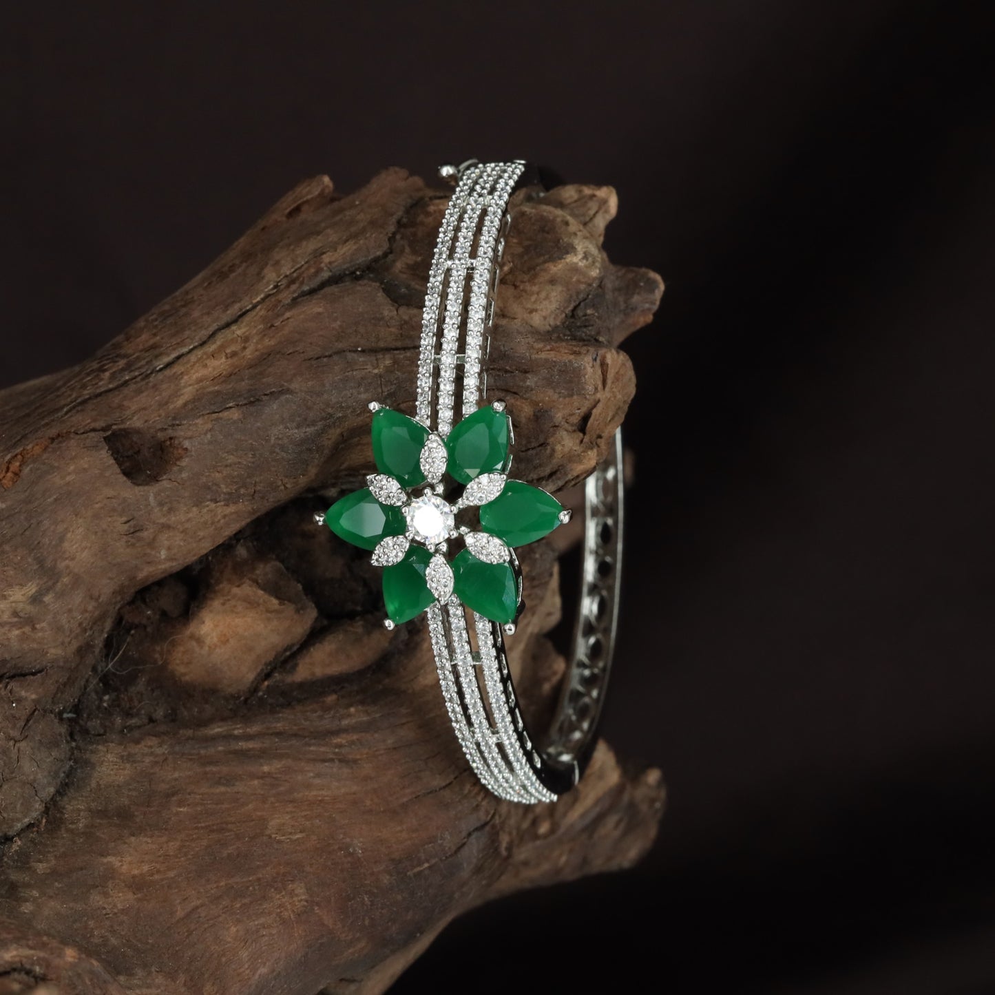 Petal Bloom Kada with Floral Centre Detailing