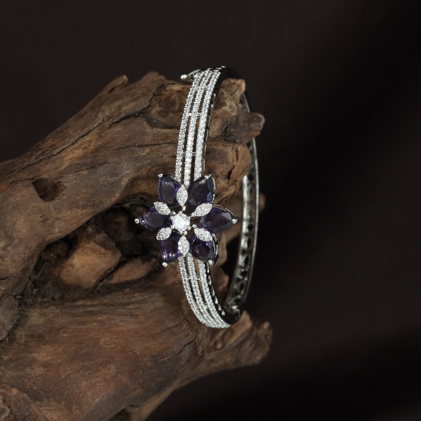 Petal Bloom Kada with Floral Centre Detailing