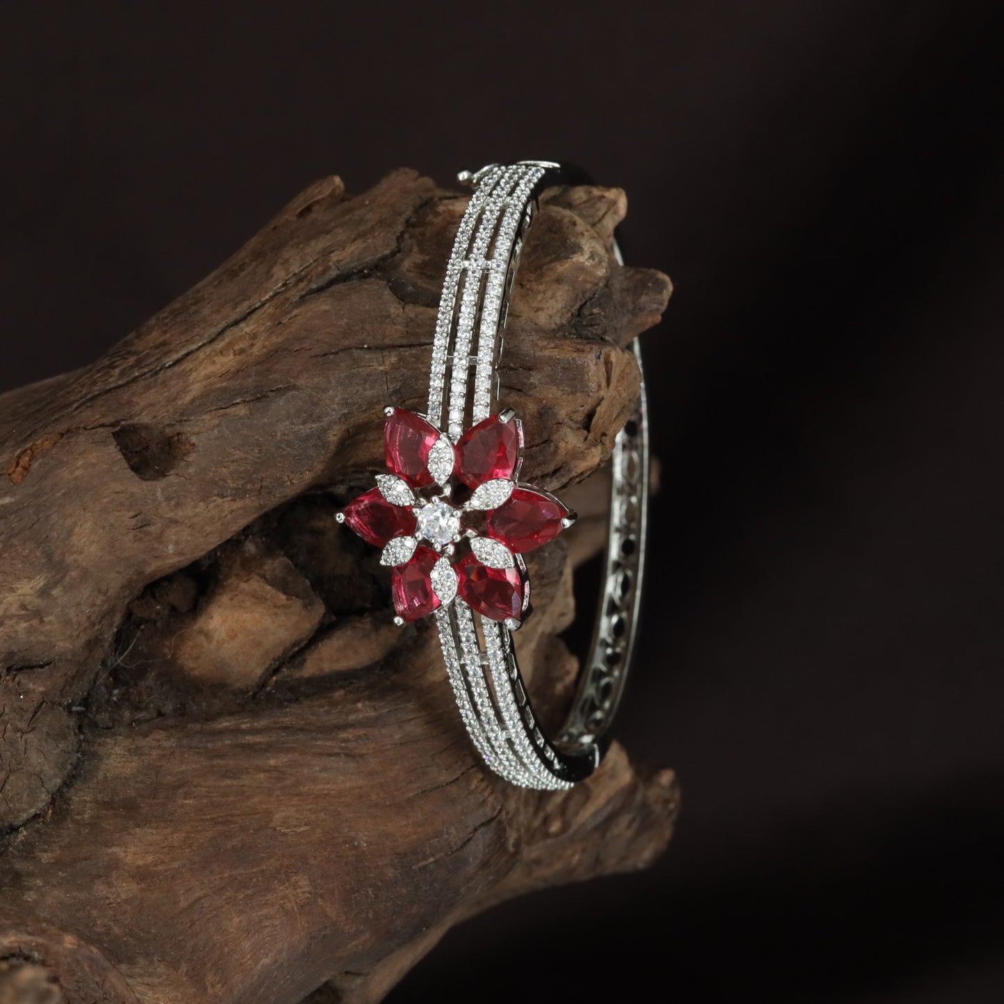 Petal Bloom Kada with Floral Centre Detailing