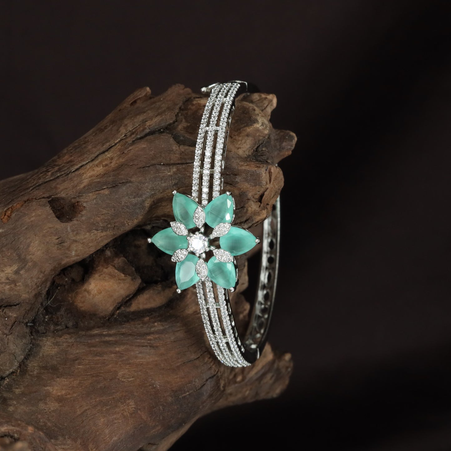 Petal Bloom Kada with Floral Centre Detailing