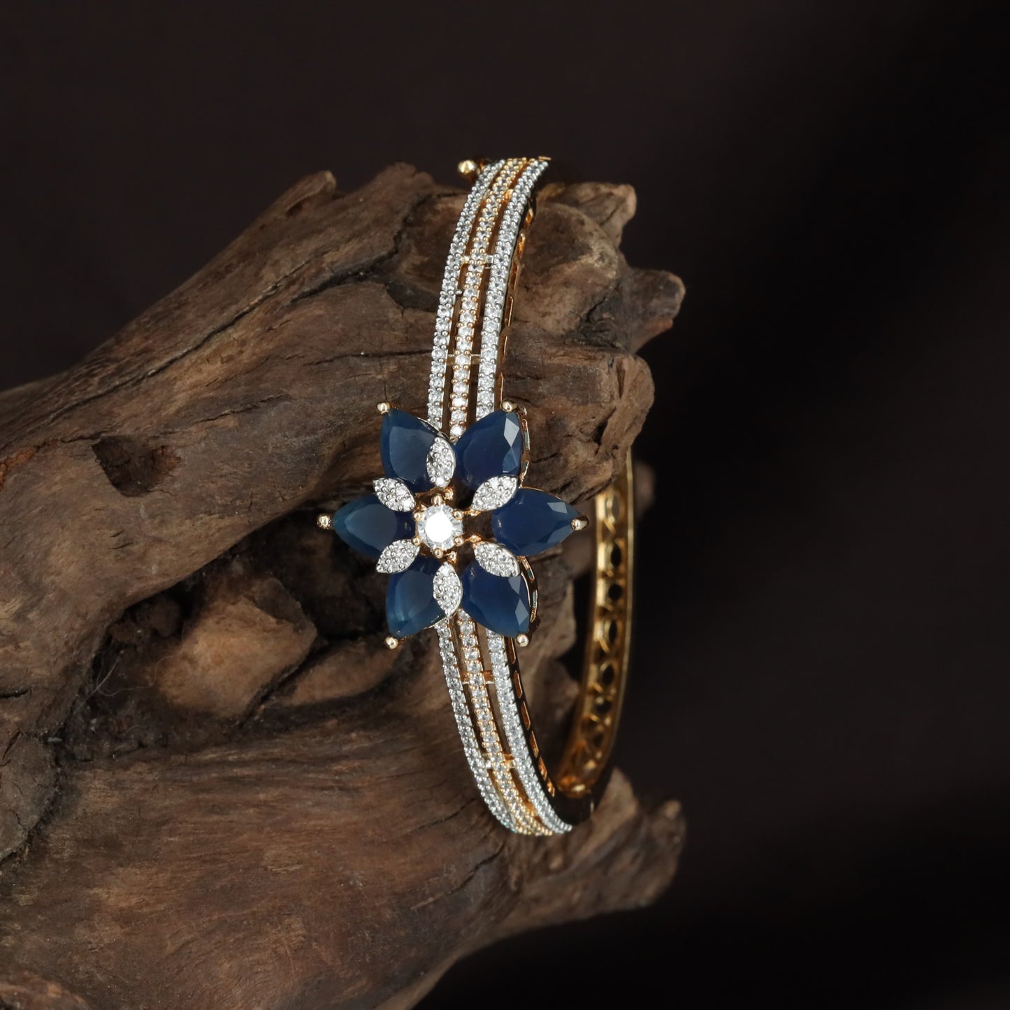Petal Bloom Kada with Floral Centre Detailing