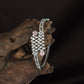 Woven Diamond Kada with Curved Side Alignment