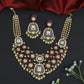 Luxury Connector Style Kundan Necklace with Ornate Centre Drop