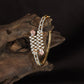 Woven Diamond Kada with Curved Side Alignment