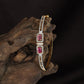 Twin Frame Kada with Rectangular Centre Detailing