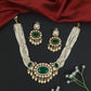 Noble Centre Frame Kundan Necklace with Suspended Bead Detailing