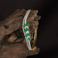 Party Wear Open Kada with Triple Crystal Line Finish