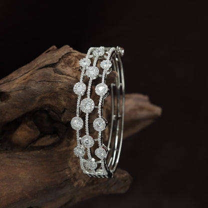 Disc Link Openwork Kada with Cascading Medallion Pattern