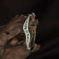 Luxury Open Kada with Marquise Leaf Pattern and Center Accent