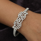Floral and Foliage Openwork Kada with Vine Pattern Detailing