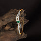 Luxury Open Kada with Marquise Leaf Pattern and Center Accent