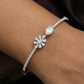Floral Drop Motif Kada with Leaf Cluster Accent Design