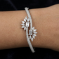 Floral Sprig Openwork Kada with Marquise Leaf Motifs