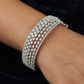 Multi Row Chevron Weave Kada with Geometric Pattern Design