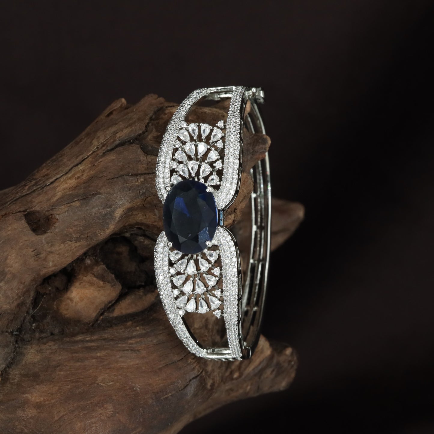 Bloom Kada with Structured Crystal Rows and Floral Panel Layout