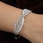 Crossover Floral Vine Kada with Marquise Leaf Openwork