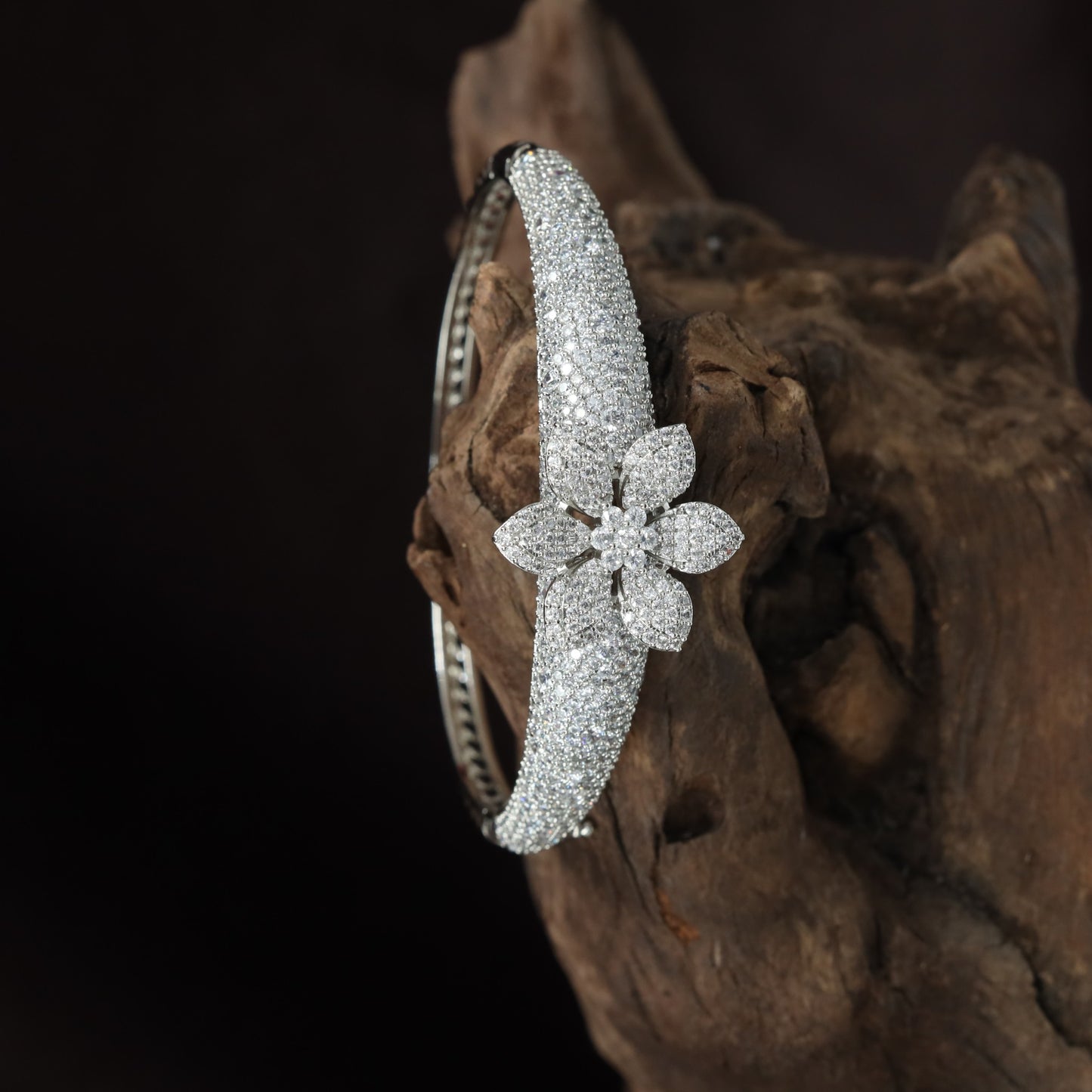 Garden Bloom Designer Kada with Refined Floral Silhouette