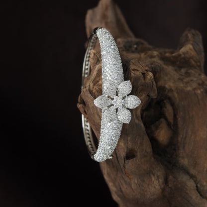 Garden Bloom Designer Kada with Refined Floral Silhouette