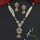 Imperial Dual Connector Kundan Necklace with Pendant and Earring Set