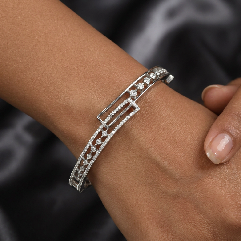 Urban Grid Linear Kada with Floating Bar Motif Design