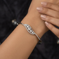 Delicate Leaf Inspired Kada with Graduated Marquise Detailing