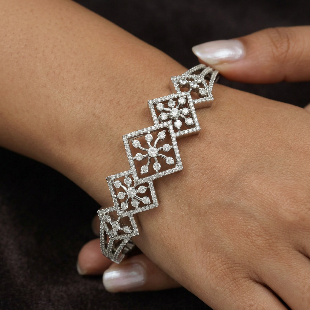 Modern Trellis Framework Kada with Repeating Geometric Elements
