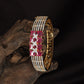 Bloom Kada with Parallel Surface Texture and Raised Floral Alignment