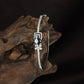 Deltawork Floral Kada with Sculpted Blossom Placement and Minimal Band Flow