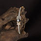 Deltawork Floral Kada with Sculpted Blossom Placement and Minimal Band Flow